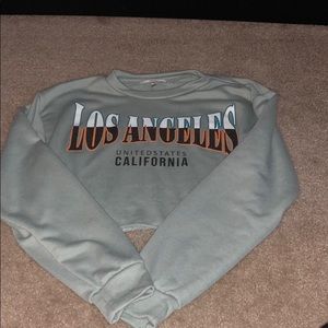 Cropped Olive Green graphic tee